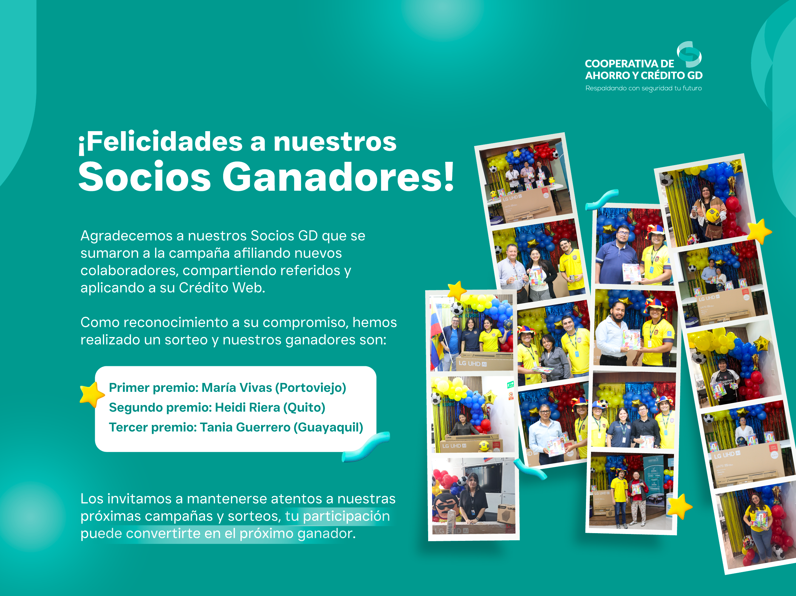 Socios Ganadores de la Campaña: AFILIATE O ACCEDE AL CREDI WEB 2026